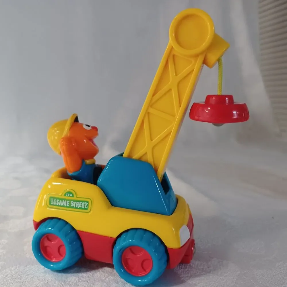 1999 TYCO PRESCHOOL TOYS MAGNETIZED SESAME STREET CONSTRUCTION 3 TRUCK SET